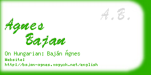 agnes bajan business card