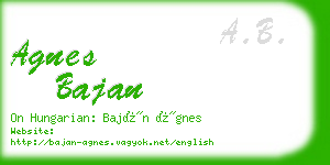 agnes bajan business card